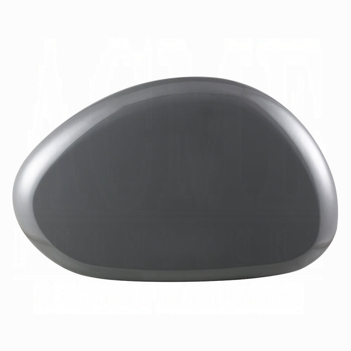 grey stone pebble shape white background top