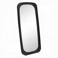 Rectangular mirror with a black frame on a white background